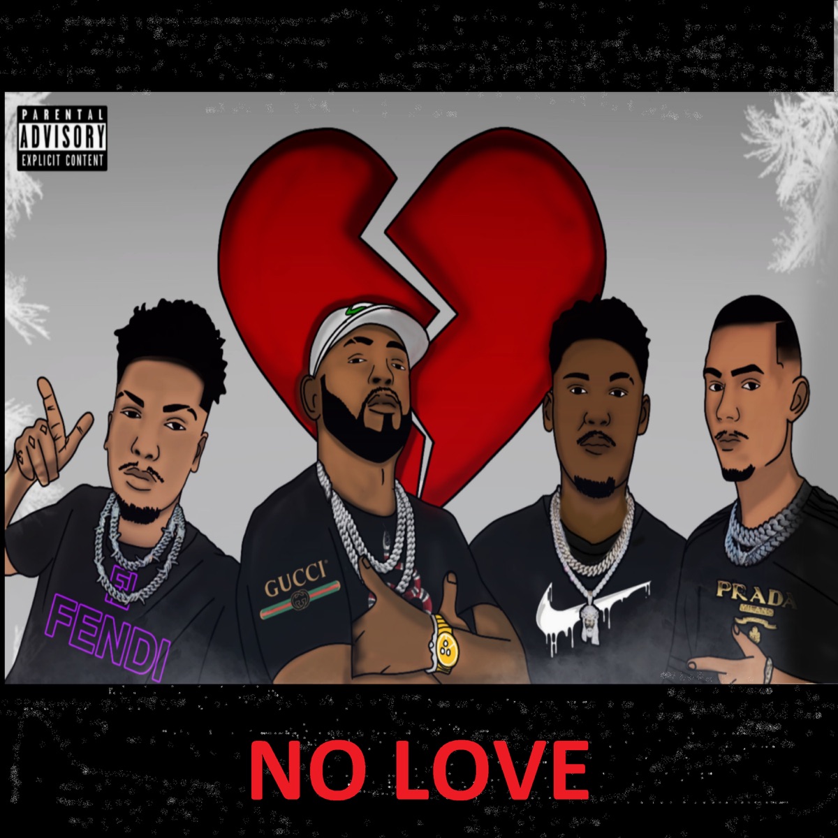 No Love - Single by Nicio-AK, LuKing, 2F & PANDOFO album cover