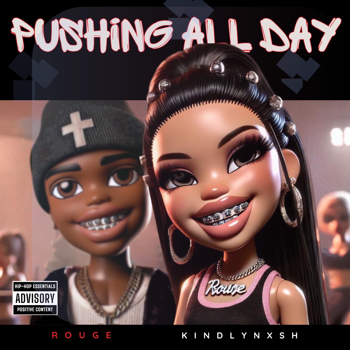 Pushing All Day (feat. KindlyNxsh, The Ginger Mac & Wichi1080) - Single by Rouge album cover