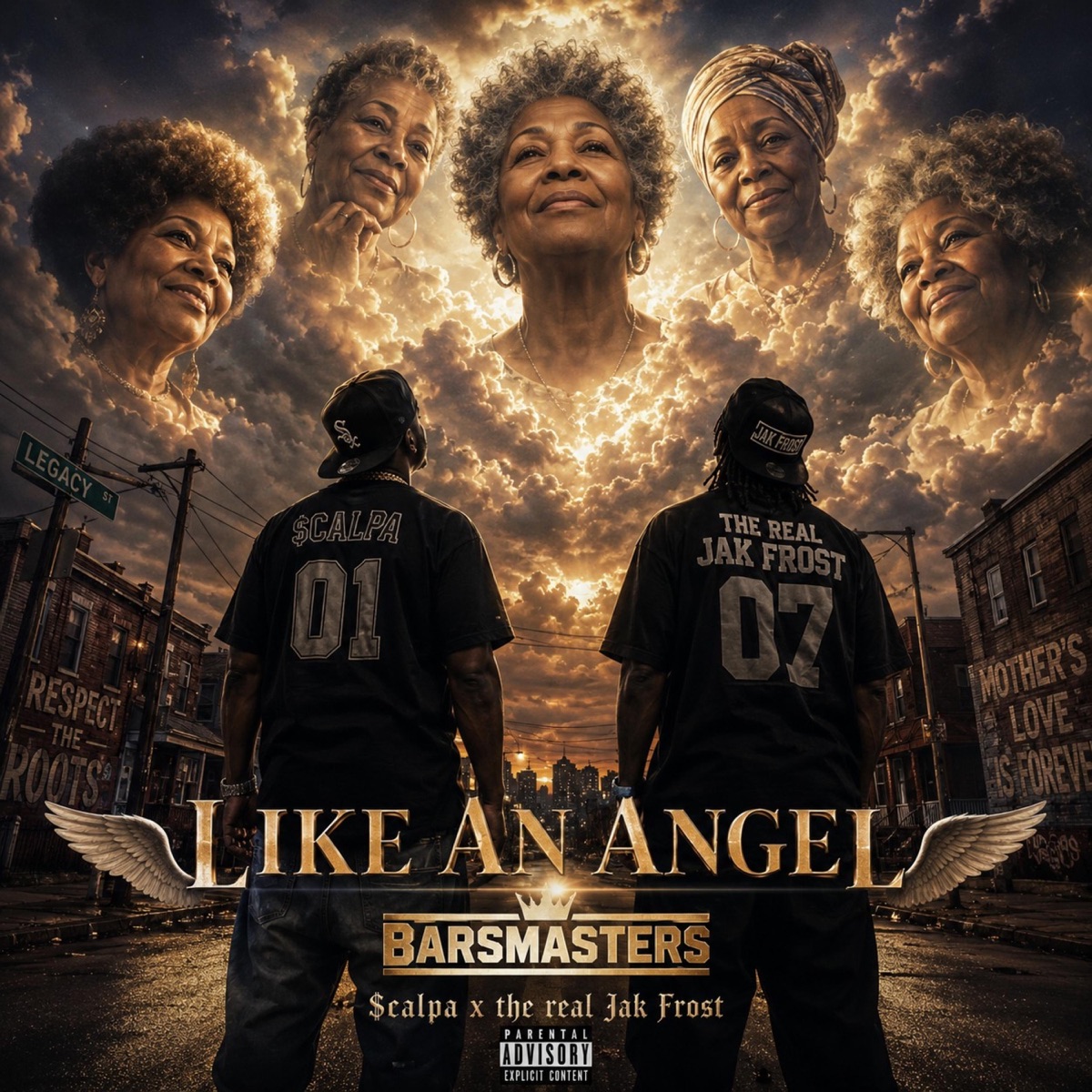 LIKE AN ANGEL (feat. dj dysfunkshunal, $calpa & The real Jak Frost) - Single by BARSMASTERS album cover