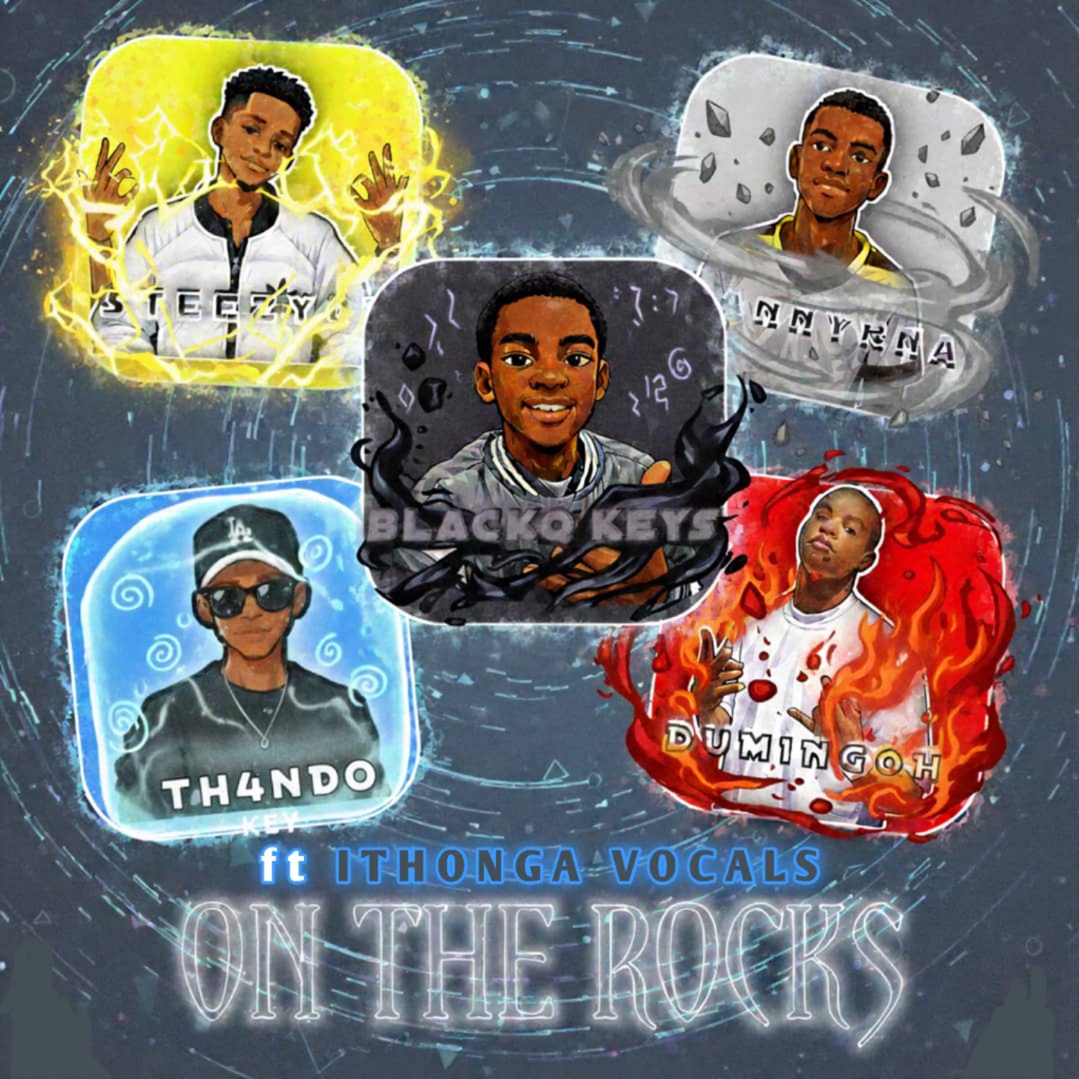 On the Rocks (Original) [feat. Ithonga Vocals] - Single by Steezy07, TH4NDO, Danny Rna & Blacqk keys album cover