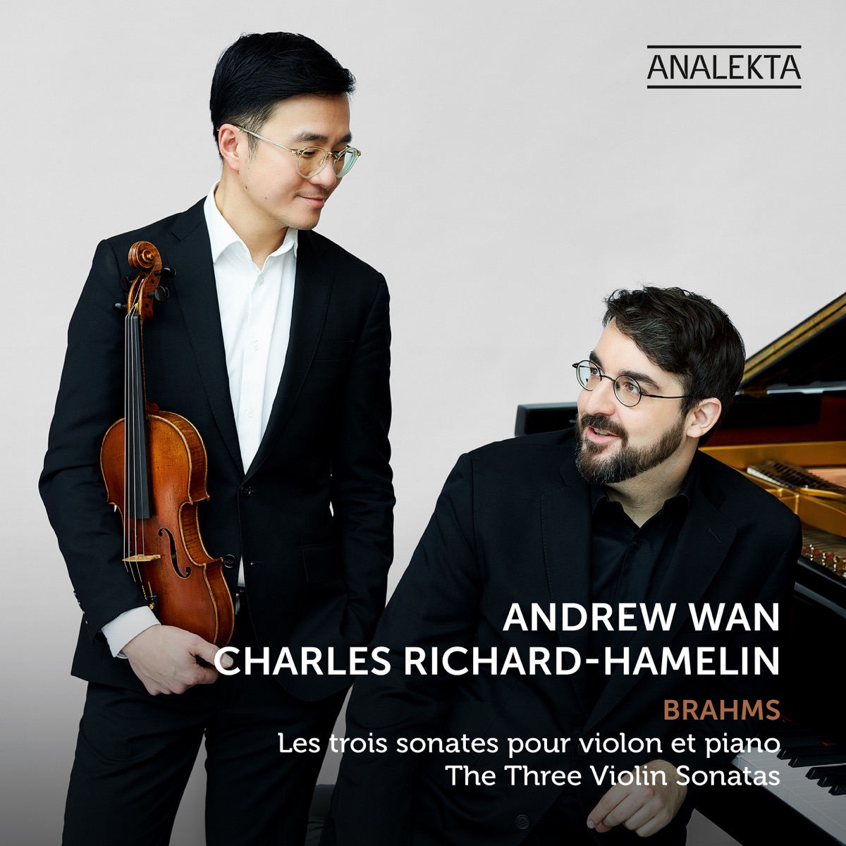 Brahms: The Three Violin Sonatas by Andrew Wan & Charles Richard-Hamelin album cover