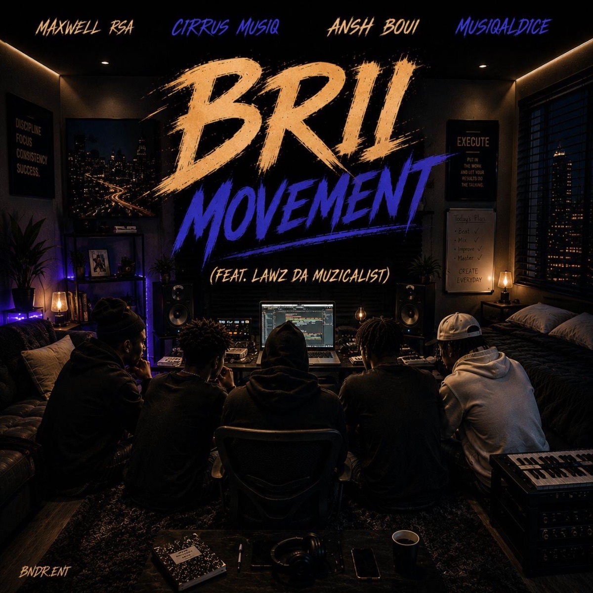 Brii Movement (feat. Lawz Da Muzicalist) - Single by Ansh Boui, Musiqaldice, Maxwell Sa & Cirrus MusiQ album cover
