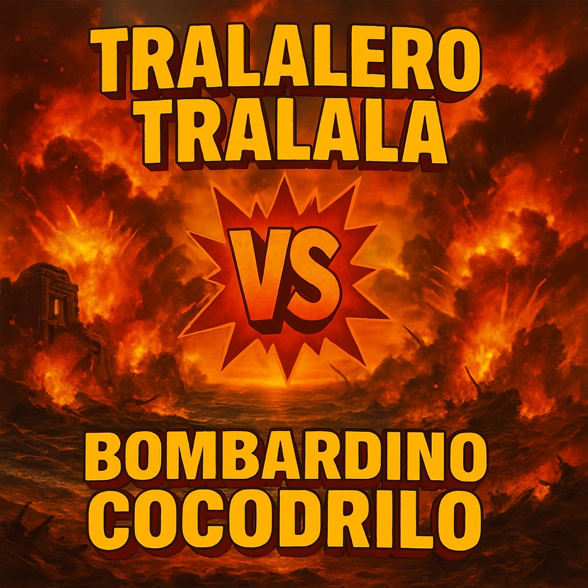 Tralalero Tralala Vs Bombardino Cocodrilo (feat. Bawsersaurus Rex) - Single by Mistrip album cover