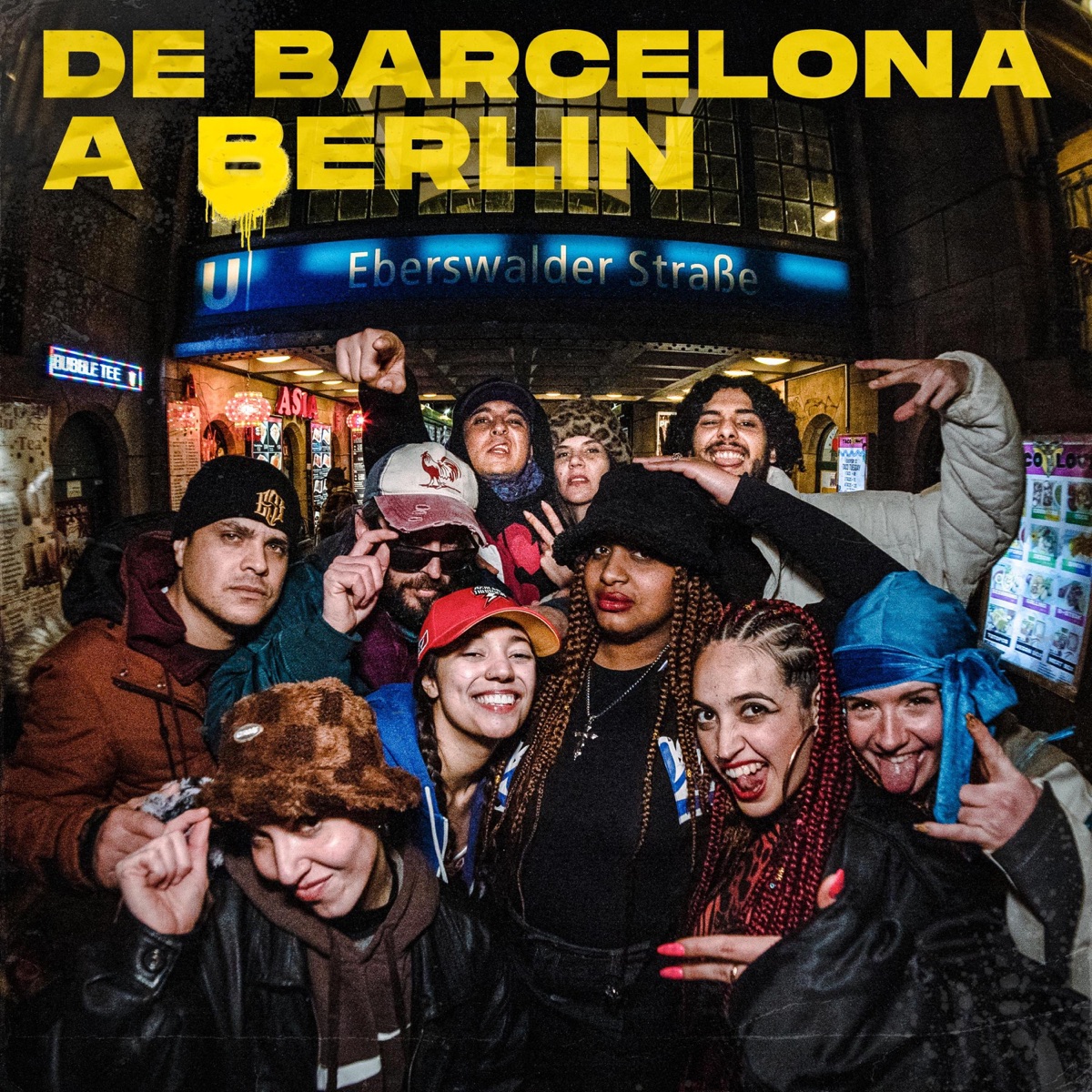 DE BARCELONA A BERLÍN (feat. Azulinogena, Vvstears, Mad House Music, MC DRA, Matsu, Gandiii, La Yule & Cosmika) - Single by Edospac album cover