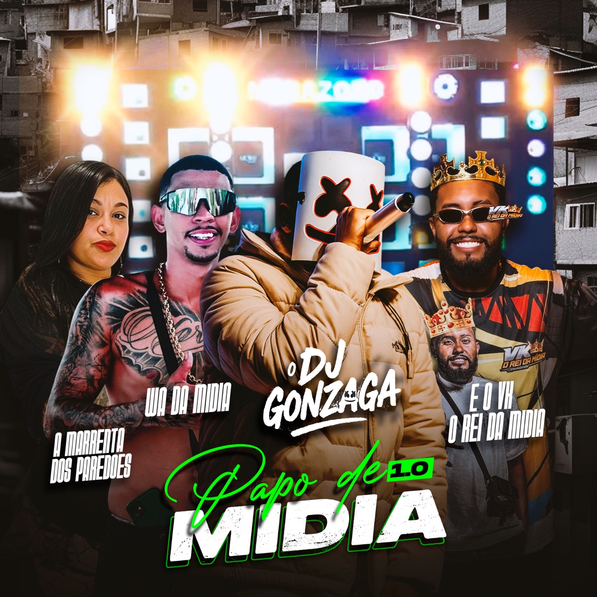 Papo de Mídia 1.0 (feat. WA Da Mídia) - Single by O DJ GONZAGA, É o Vk Rei da Mídiaa & A Marrenta dos Paredões album cover