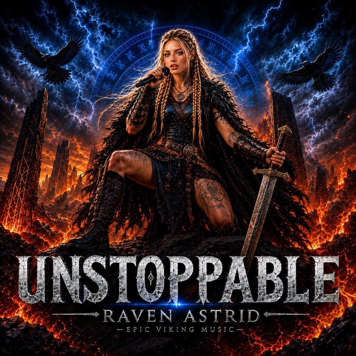Unstoppable | Epic Viking Music - Single by Raven Astrid album cover