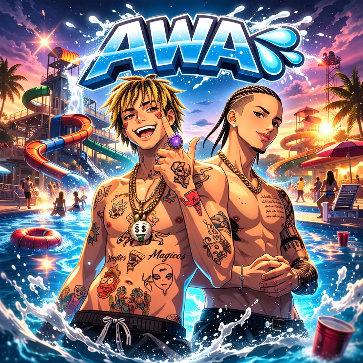 AWA - Single by El Futuro Fuera De Orbita, Marcianeke & La Nevula23 Productor album cover
