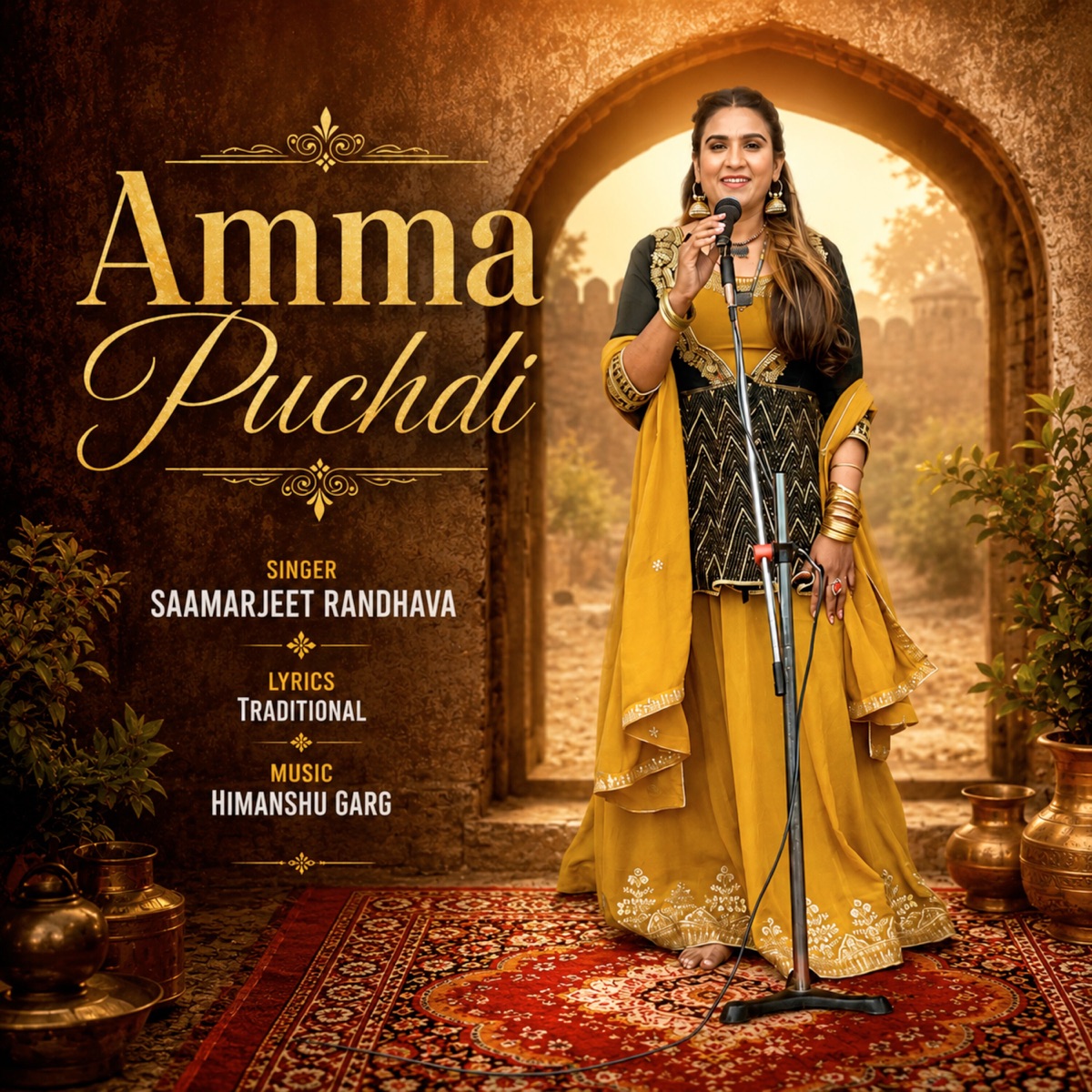 Amma Puchdi - Single by Saamarjeet Randhava & Himanshu Garg album cover