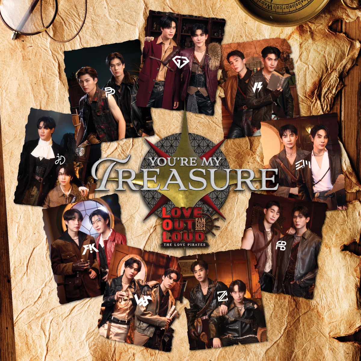 YOU'RE MY TREASURE - Single by Book Kasidet, Jimmy Jitaraphol, Sea Tawinan, GEMINI, FOURTH, Winny Thanawin, Satang Kittiphop, PERTH, Chimon Wachirawit, Earth Pirapat, Mix Sahaphap, Pond Naravit, Phuwin, First Kanaphan, Khaotung Thanawat, Joong Archen, Dunk Natachai & Force Jiratchapong album cover