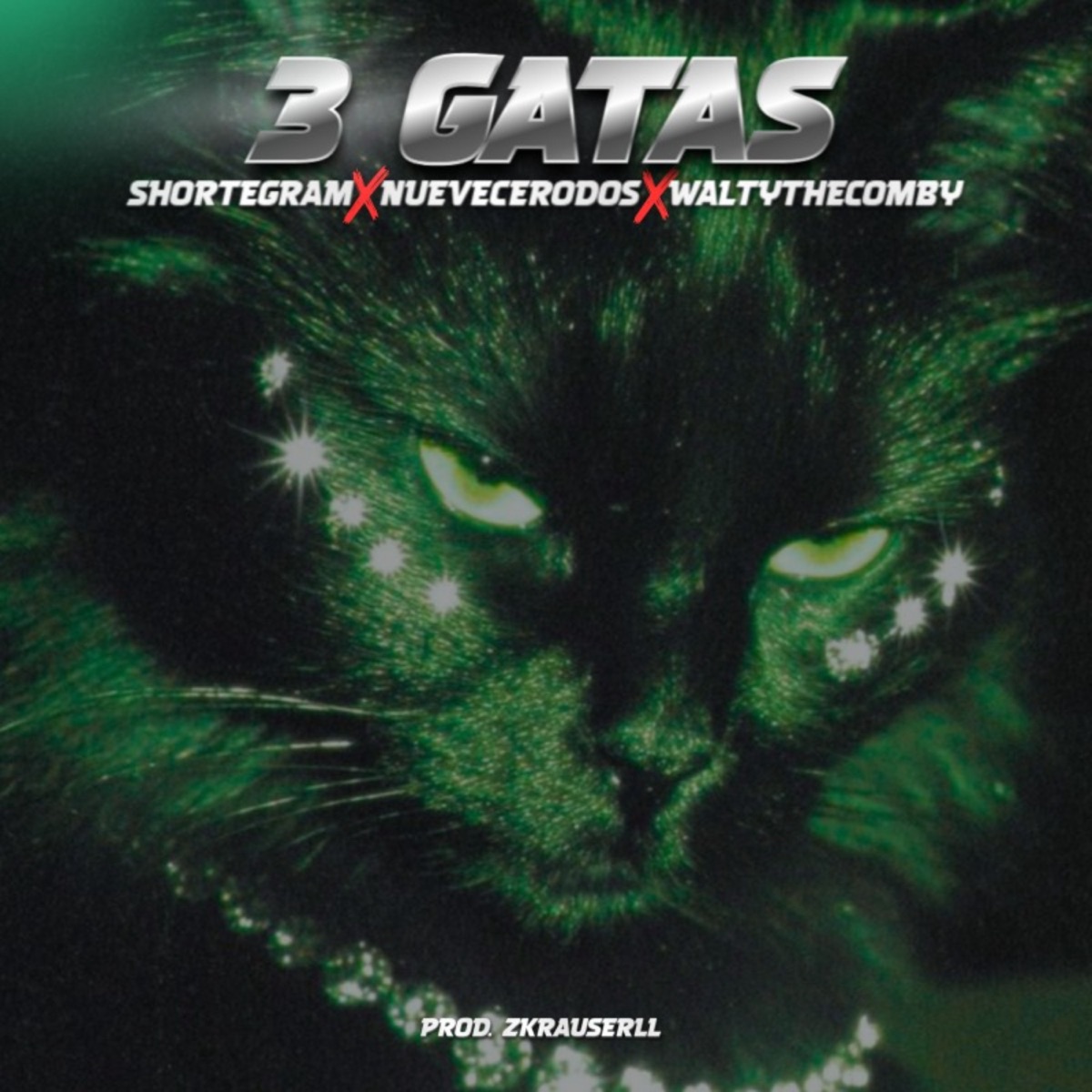 3 GATAS - Single by Lagerencia, NueveCeroDos, Walty The Comby & Shortegram album cover