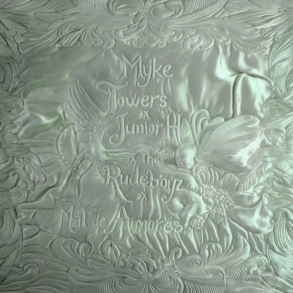 MAL DE AMORES - Single by Myke Towers, Junior H & The Rudeboyz album cover