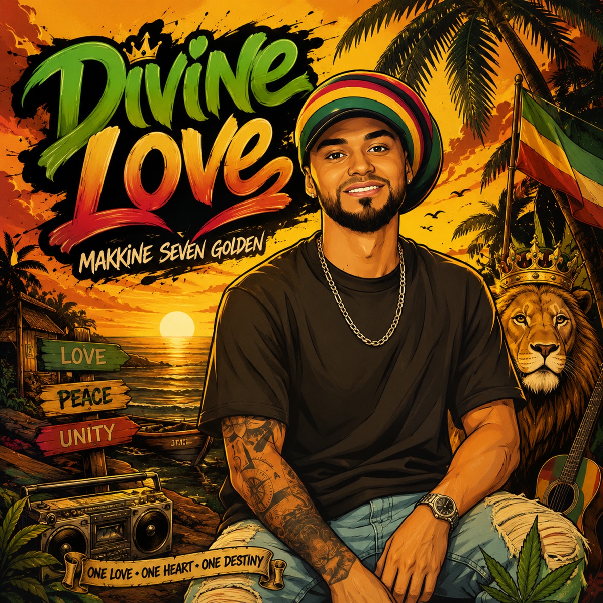 divine love by makkine seven golden album cover