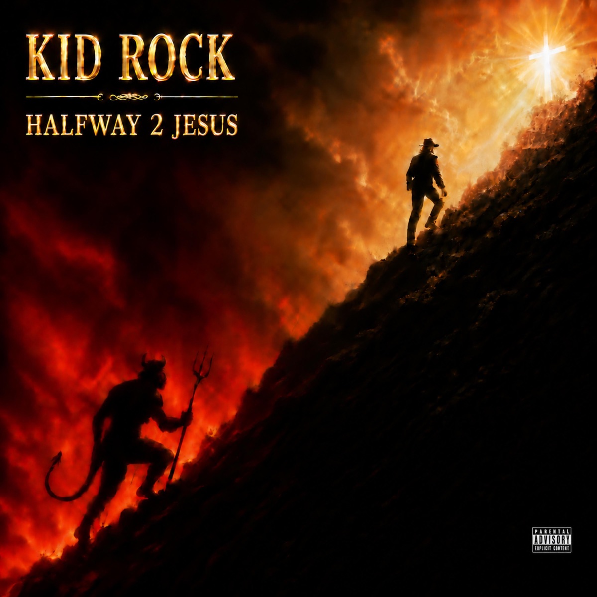 Halfway 2 Jesus by Kid Rock album cover artwork