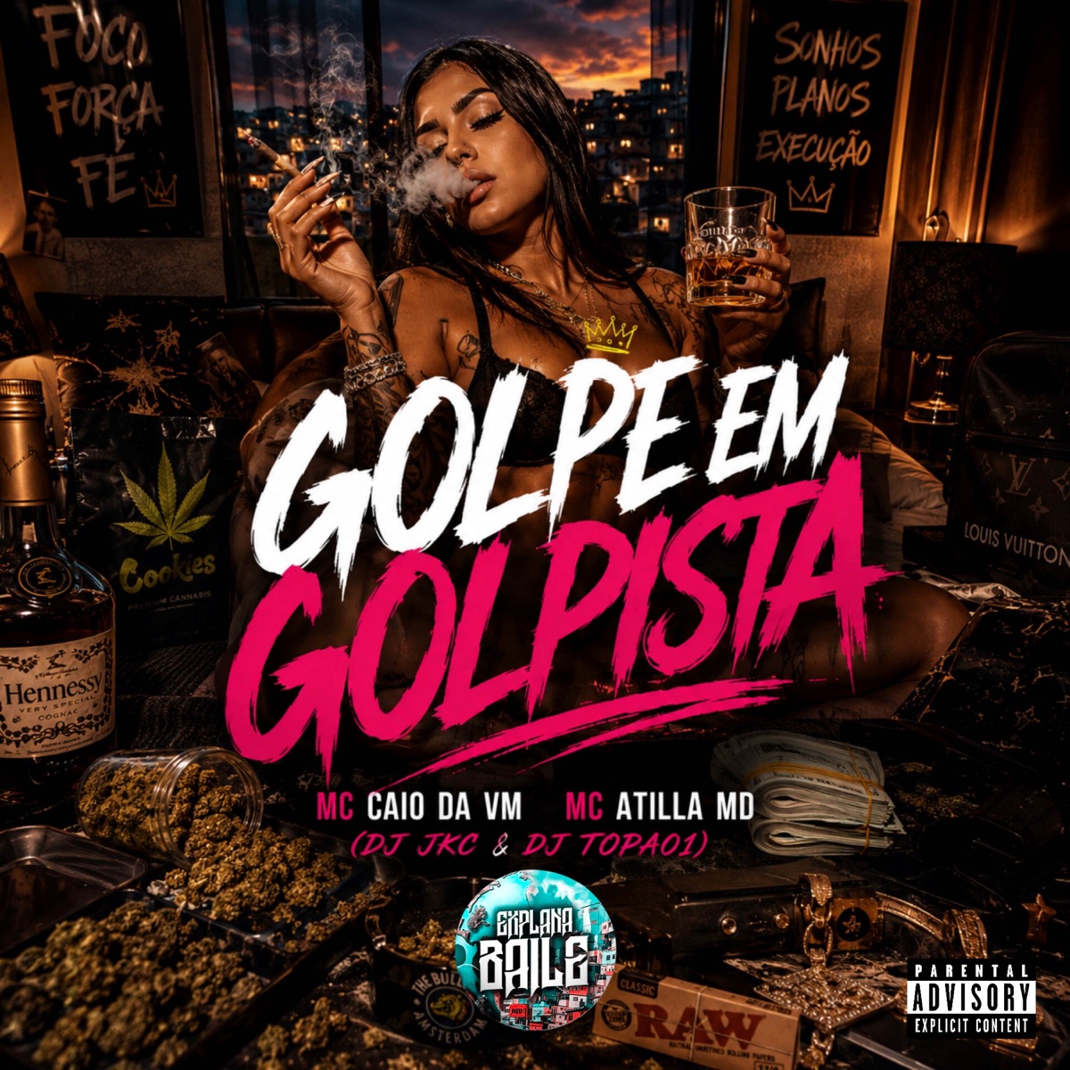 GOLPE EM GOLPISTA (feat. DJ JKC) - Single by MC CAIO DA VM, EXPLANA BAILE, MC Atilla MD & DJ TOPA01 album cover