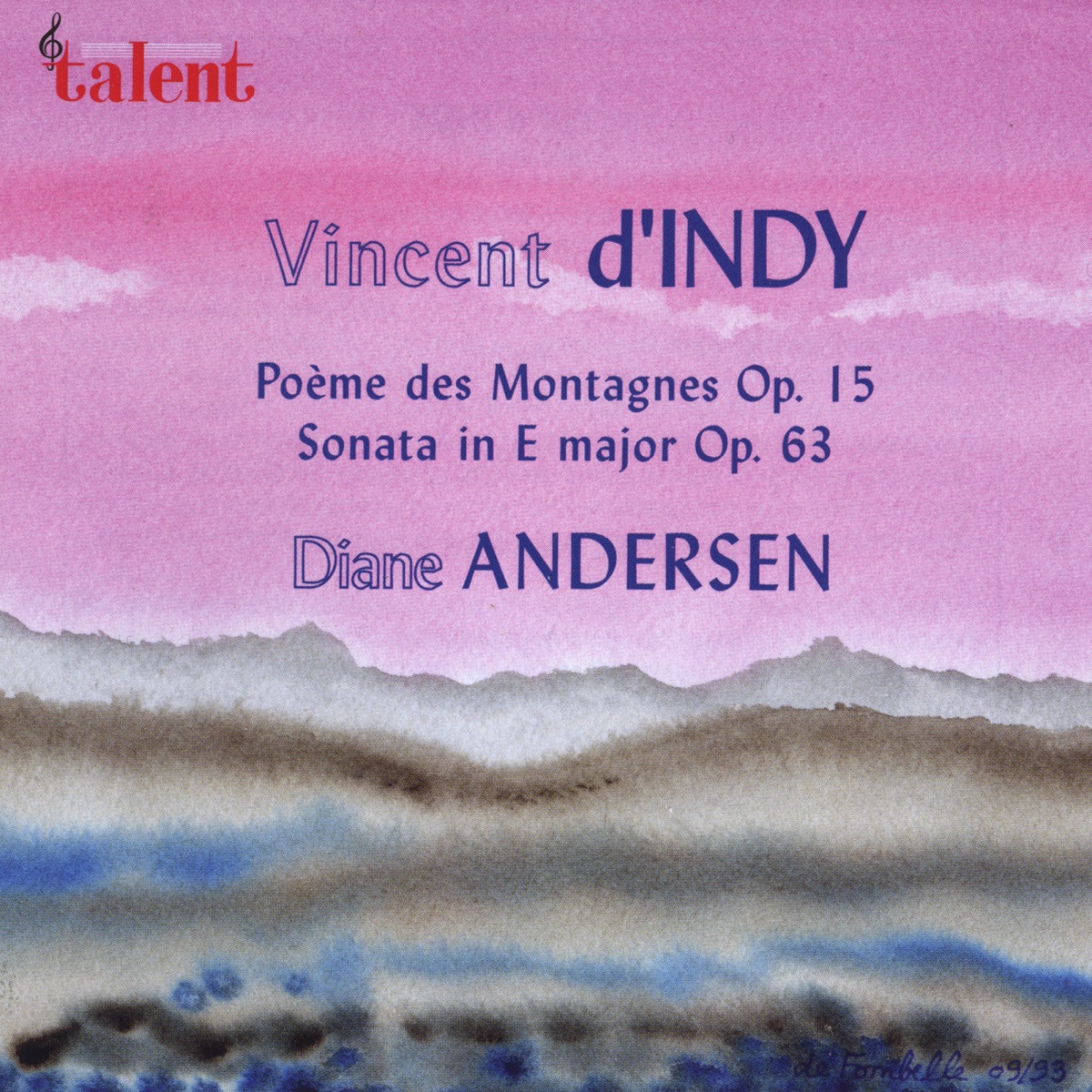 Vincent d'Indy: Piano Works by Diane Andersen album cover