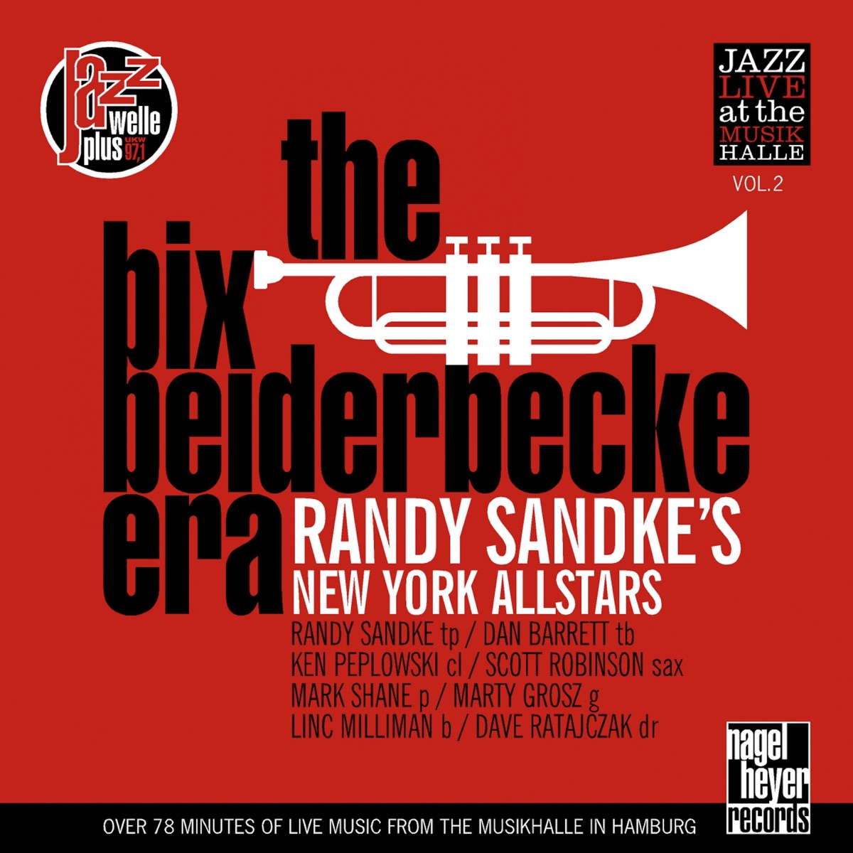 The Bix Beiderbecke Era (feat. Dan Barrett, Ken Peplowski, Scott Robinson, Mark Shane, Marty Grosz, Linc Milliman & Dave Ratajczak) [Live] by Randy Sandke album cover