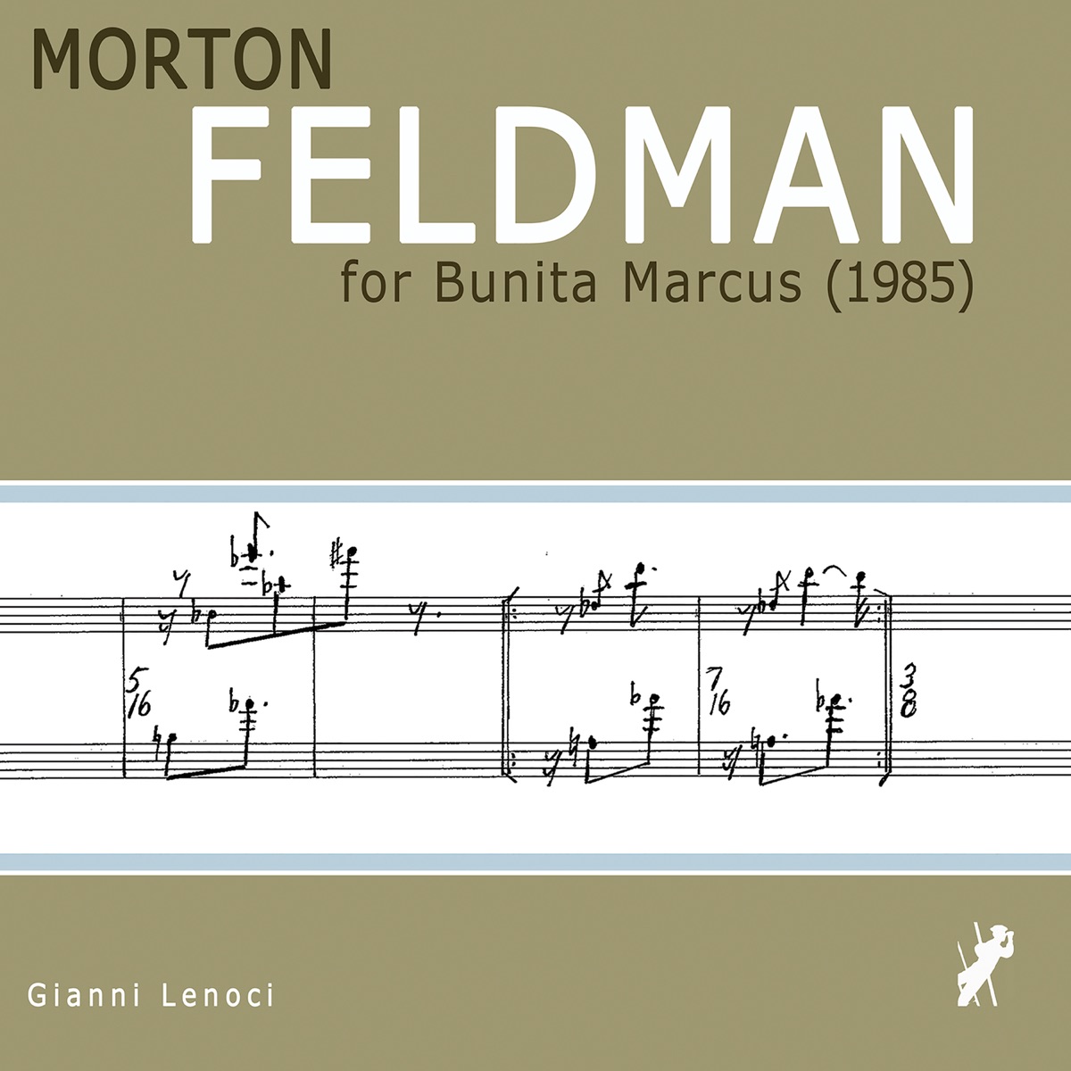 Morton Feldman - For Bunita Marcus (1985) by Gianni Lenoci album cover