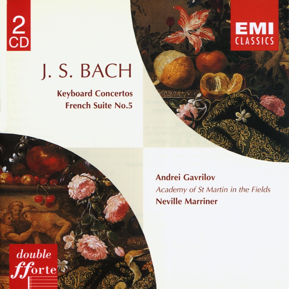 Bach: Keyboard Concertos - French Suite No.5 by Andrei Gavrilov & Neville Marriner album cover