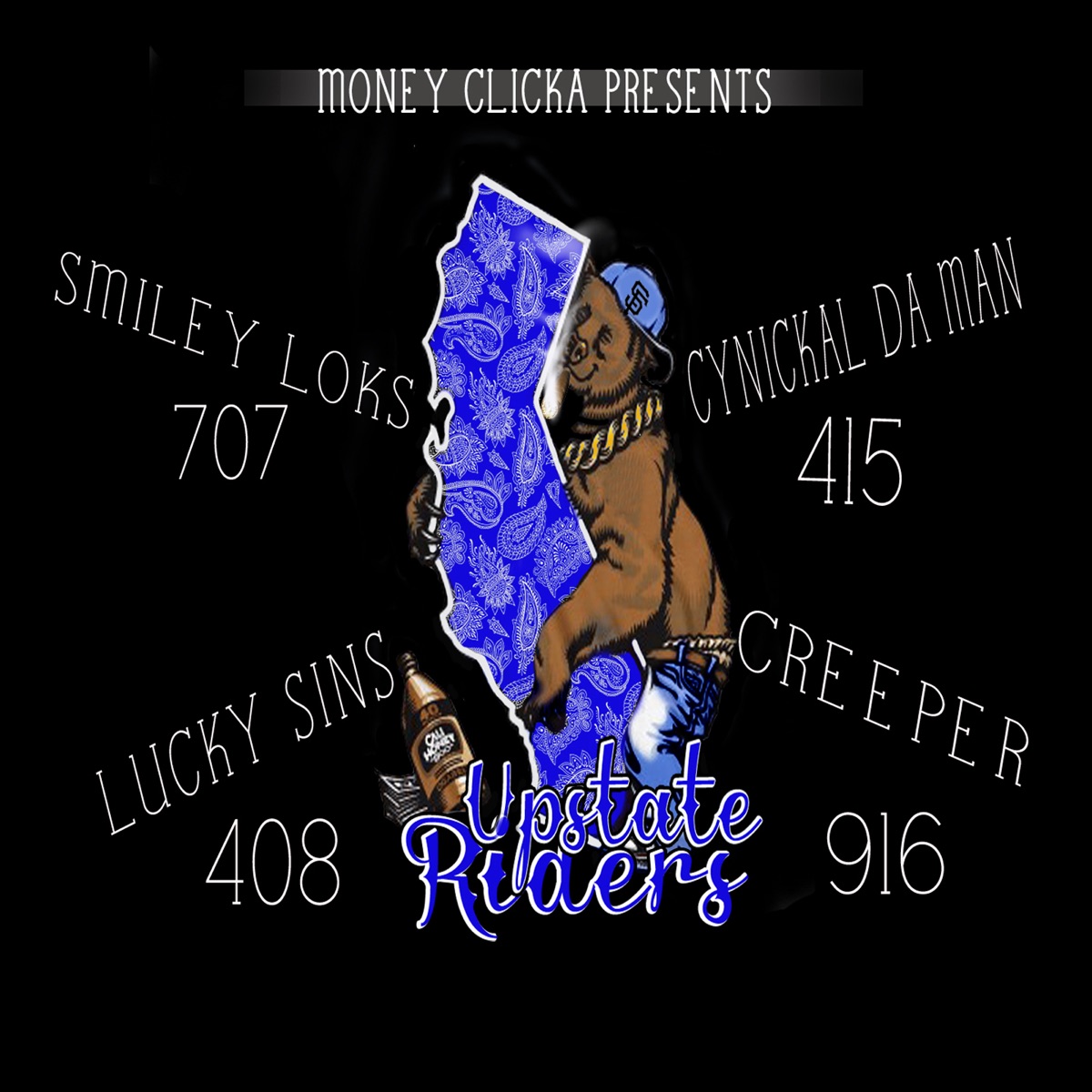 Upstate Riders (feat. Cynickal, Smiley Loks, Creeper & Lucky Sins) - Single by Cynickal da Man album cover
