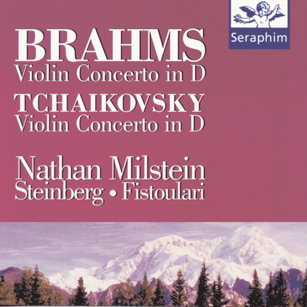 Milstein, Steinberg & Fistoulari - Brahms & Tchaikovsky: Violin Concertos by Nathan Milstein album cover