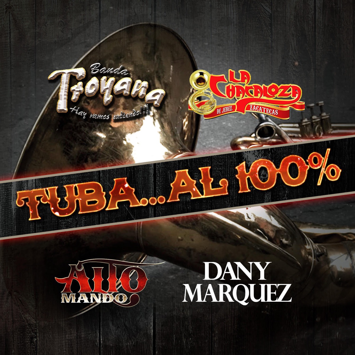 Tuba....Al 100% (feat. Banda Troyana, Alto Mando, Banda La Chacaloza De Jerez Zacatecas & Dany Marquez) by Various Artists album cover