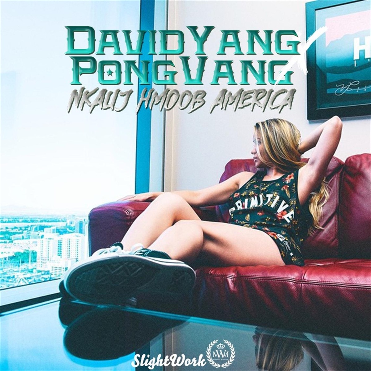 Nkauj Hmoob America (feat. Pong Vang) - Single by Dave Yang album cover