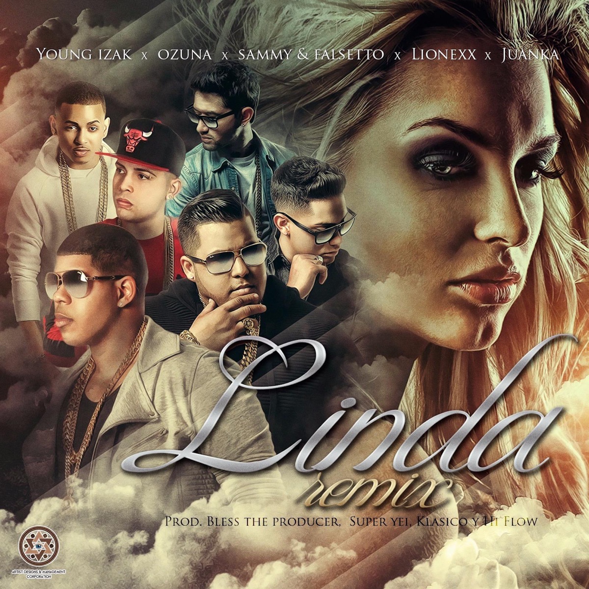 Linda (Remix) [feat. Ozuna, Juanka, Lionexx & Sammy & Falsetto] - Single by Young Izak album cover