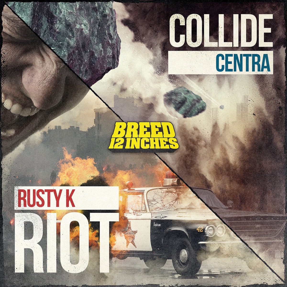 Riot / Collide - Single by Rusty K & Alex Centra album cover