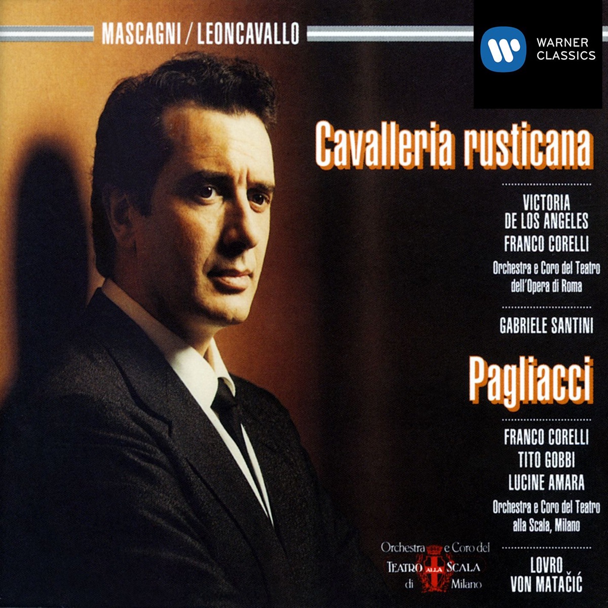 Mascagni: Cavalleria Rusticana - Leoncavallo: I Pagliacci by Lovro von Matačić & Teatro Alla Scala Orchestra album cover