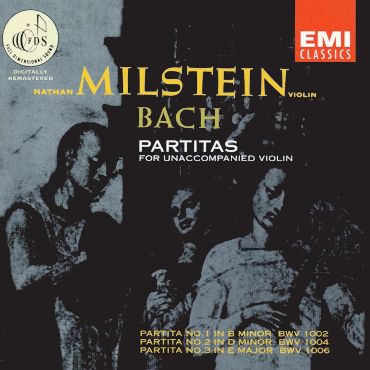 Bach: Partitas for Unaccompanied Violin by Nathan Milstein album cover
