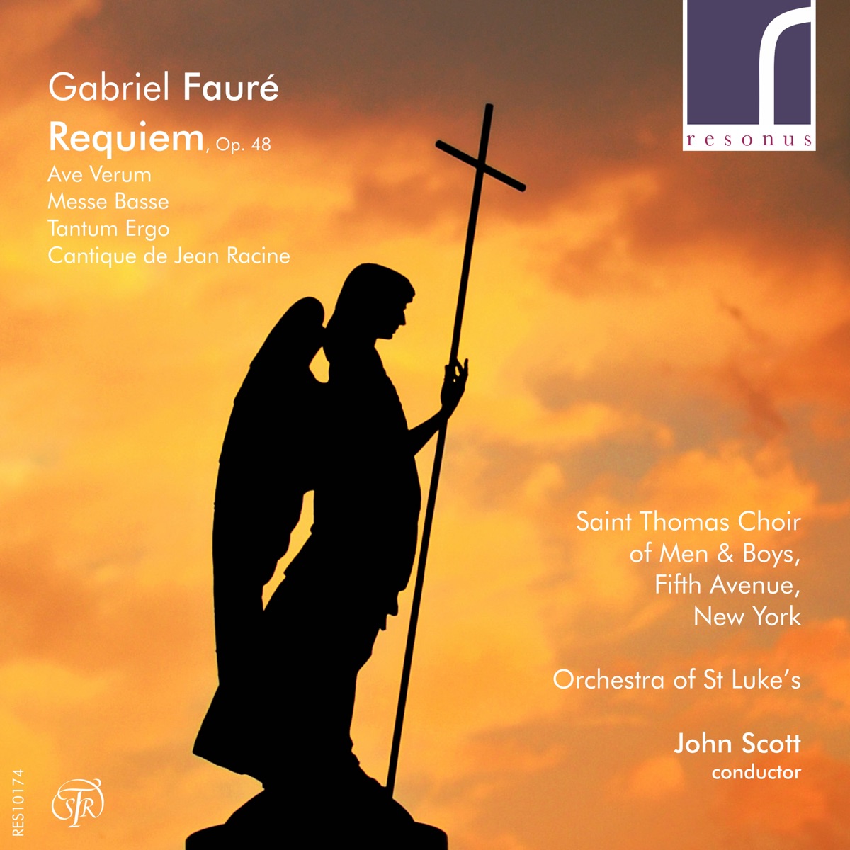 Gabriel Fauré: Requiem, Op. 48 by Saint Thomas Choir of Men and Boys, Orchstra of St Luke's, John Scott & Orchestra of St. Luke's album cover